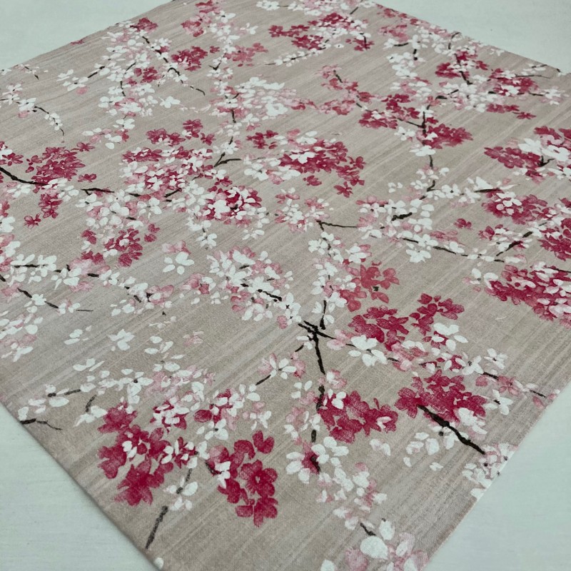 Krásný středový ubrus od 65x65 cm  Jabloňová větvička růžová